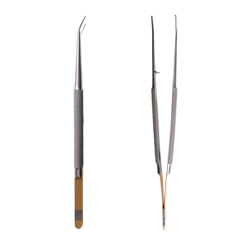 Pinza microchirurgica TC curva