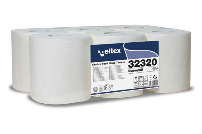 Asciugamani 6 rotoli srotolamento interno 2 veli pura cellulosa
