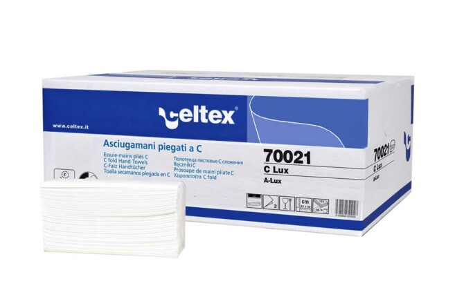 Asciugamani piegati a “C” pura cellulosa