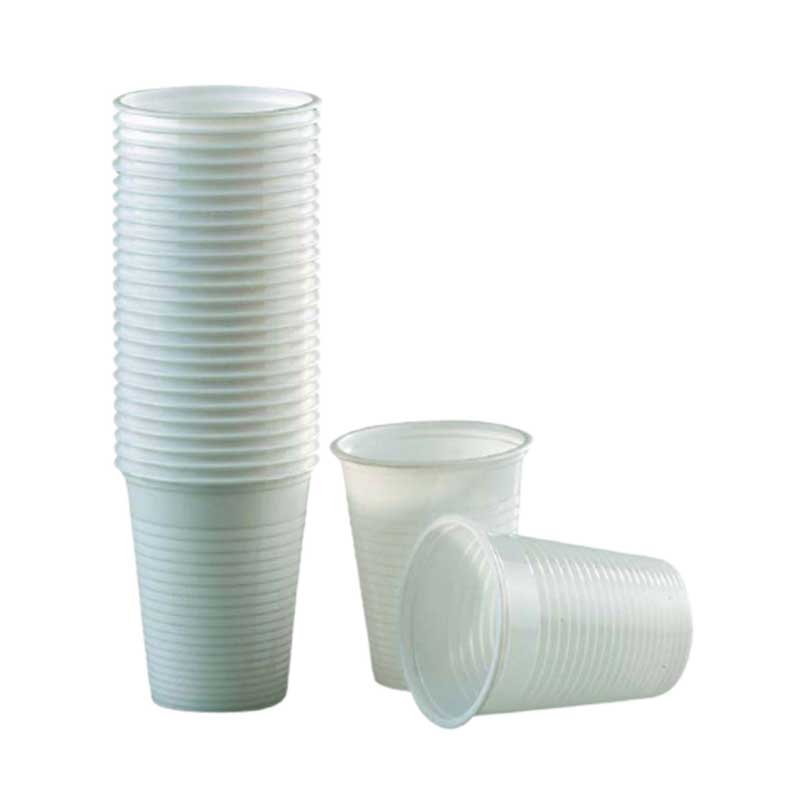 Bicchieri di plastica bianchi